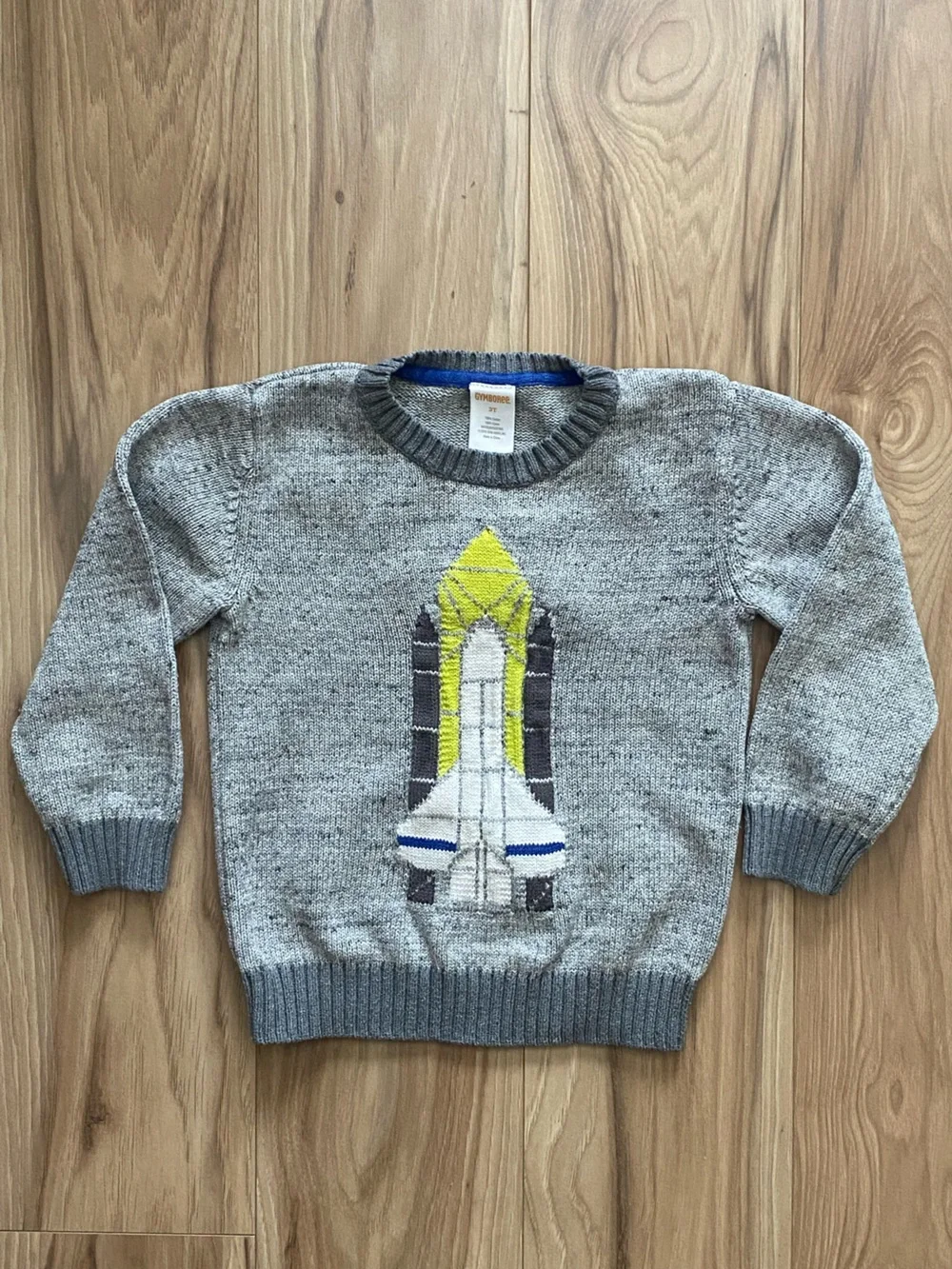 Gymboree Rocket Space Shuttle Cotton Knit Crewneck Sweater Size 3T